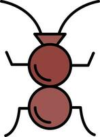 formicidés ligne rempli icône vecteur