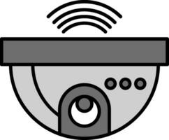 icône remplie de ligne de vidéosurveillance vecteur