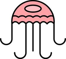 méduse ligne rempli icône vecteur