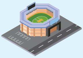 Illustration vectorielle de stade de cricket vecteur