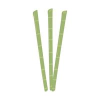 bâtons de bambou botanique vecteur