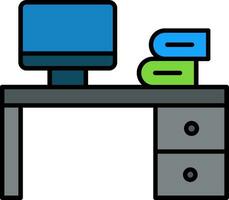 icône remplie de ligne de table vecteur