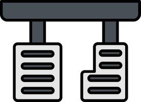 pédales ligne rempli icône vecteur