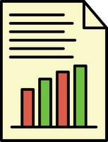 icône remplie de ligne de rapport vecteur