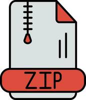 Zip *: français ligne rempli icône vecteur