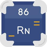 radon ligne rempli icône vecteur