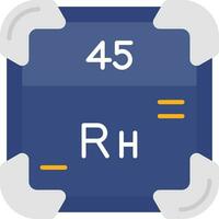 rhodium ligne rempli icône vecteur