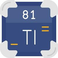 thallium ligne rempli icône vecteur