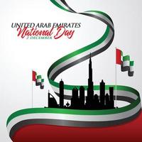 illustration vectorielle de la fête nationale des émirats arabes unis
