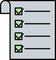 icône remplie de ligne de rapport vecteur