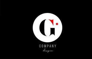 création d'icône de logo alphabet lettre g avec cercle blanc pour les entreprises et l'entreprise vecteur