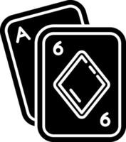 icône de glyphe de poker vecteur