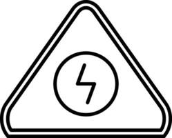 électrique danger signe ligne icône vecteur