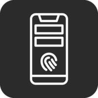 mobile empreinte digitale vecteur icône
