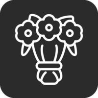 icône de vecteur de bouquet de fleurs
