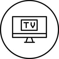icône de vecteur d'écran de télévision