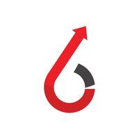 lettre 6 logo conception, six planète logo conception vecteur