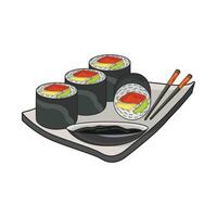 illustration de Sushi assiette vecteur