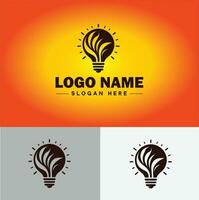 lampe logo ampoule lumière icône entreprise marque affaires logo modèle modifiable vecteur