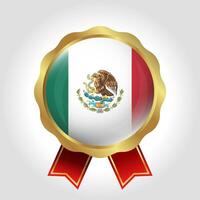 Créatif Mexique drapeau étiquette vecteur conception