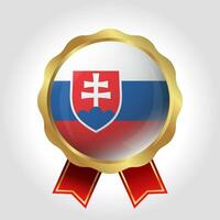 Créatif la slovaquie drapeau étiquette vecteur conception