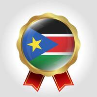 Créatif Sud Soudan drapeau étiquette vecteur conception