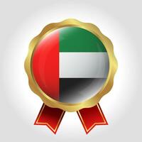 Créatif uni arabe émirats drapeau étiquette vecteur conception