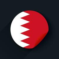 Bahreïn drapeau autocollant vecteur illustration