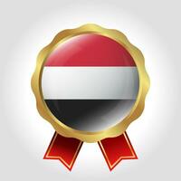 Créatif Yémen drapeau étiquette vecteur conception