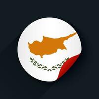 Chypre drapeau autocollant vecteur illustration