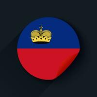 Liechtenstein drapeau autocollant vecteur illustration