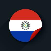 paraguay drapeau autocollant vecteur illustration