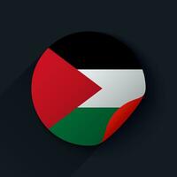 Palestine drapeau autocollant vecteur illustration
