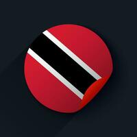 Trinidad et Tobago drapeau autocollant vecteur illustration
