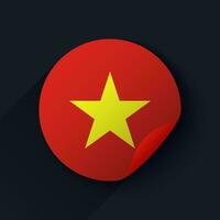 vietnam drapeau autocollant vecteur illustration