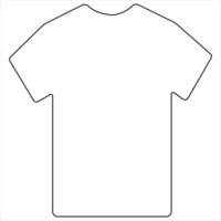 T-shirt vêtements une ligne art continu Célibataire ligne modifiable vecteur