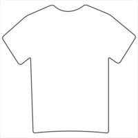 T-shirt vêtements une ligne art continu Célibataire ligne modifiable vecteur