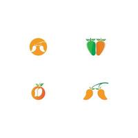 illustration d'icône de vecteur de fruit de mangue