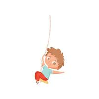 balançoire manèges exercice de gymnastique corde pour enfants attraction d'amusement ensemble d'enfants heureux