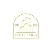 Hôtel logo. bâtiment logo icône vecteur modèle