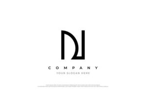 minimal lettre dn logo conception vecteur