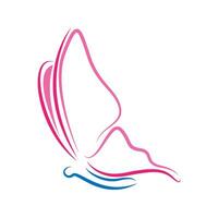 papillon icône logo conception vecteur