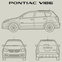 2009 pontiac vibe voiture plan vecteur