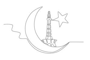 le pakistanais drapeau a une symbole de le lune et étoiles vecteur