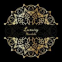 fond de mandala de luxe avec motif arabesque doré style oriental islamique arabe vecteur
