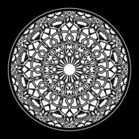 Éléments de décoration d'art mandala à motif circulaire vecteur