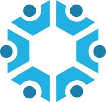 communauté logo modèle dans une moderne minimaliste style vecteur