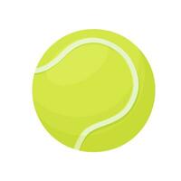 tennis Balle isolé sur blanche. vecteur plat sport illustration