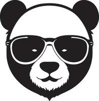 Panda avec des lunettes de soleil vecteur