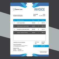 modèle de conception de facture vecteur